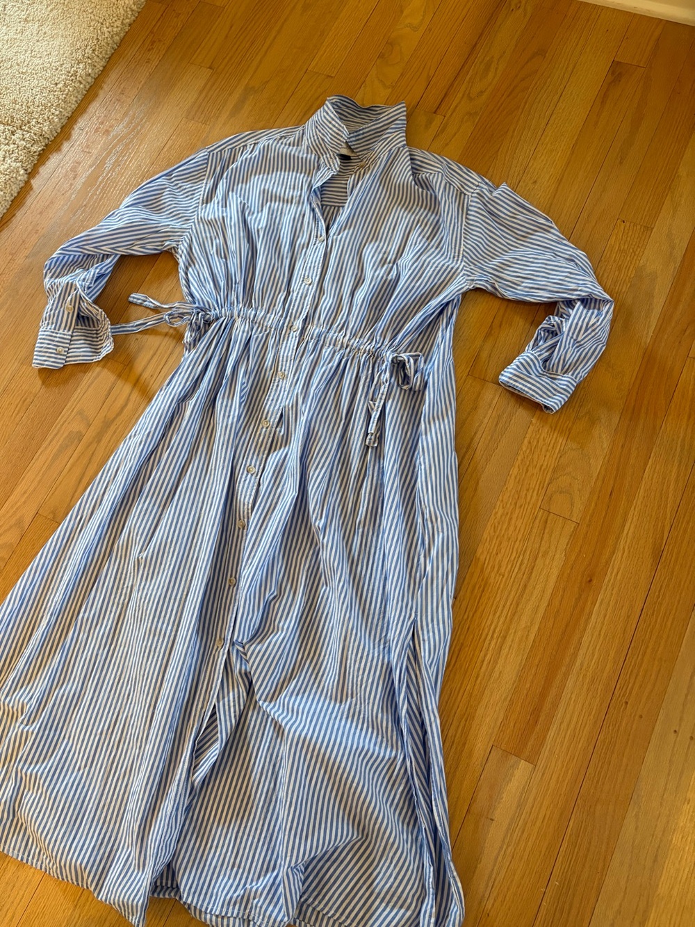 Universal Thread  Button-Front Blue Stripe Women’s Shirt Dress
